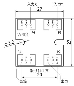 WR01M外形図
